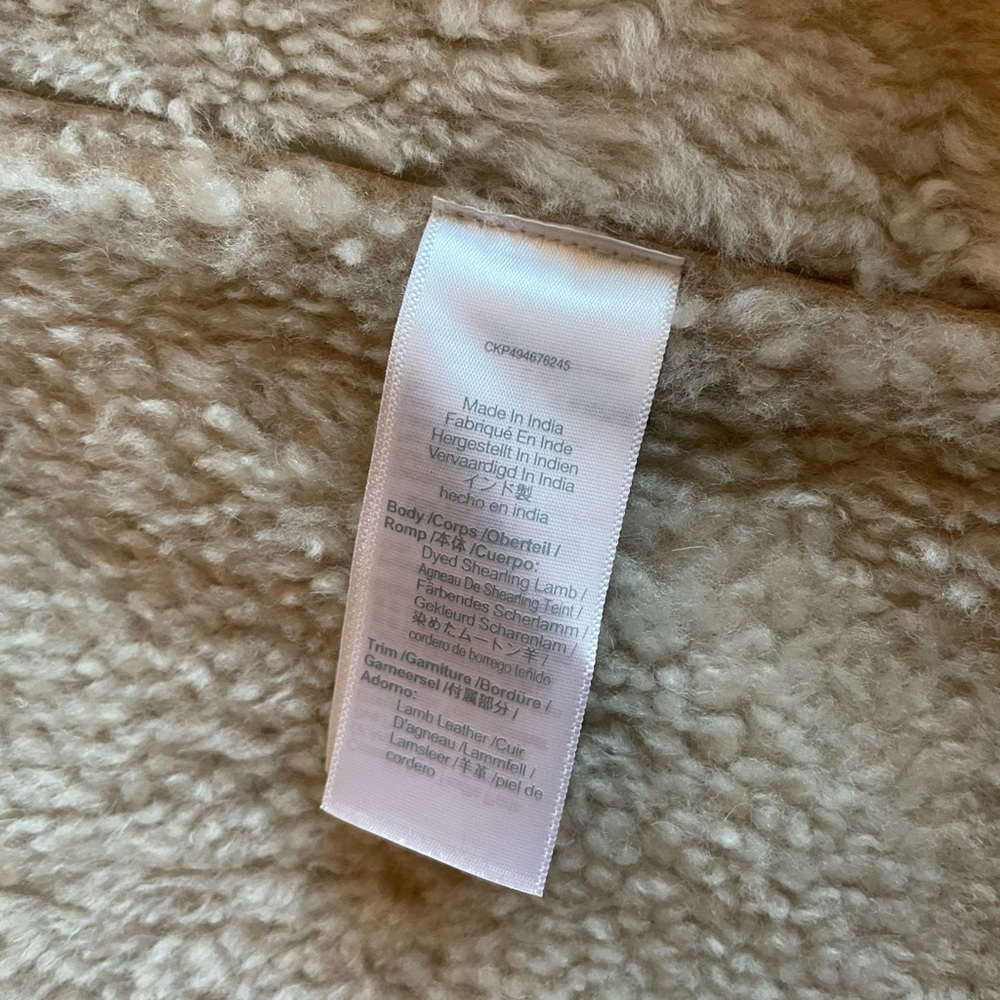 Madewell Suede Oversized Long Jacket (Shearling Coat) Size M NWD $950 NT638 - Picture 11 of 16